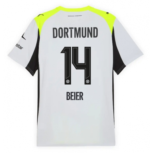 Billige Fotballdrakt Borussia Dortmund Maximilian Beier #14 Replika Bortedrakt 2025-26 Kortermet Billige Fotballdrakt Borussia Dortmund Maximilian Beier #14 Replika Bortedrakt 2025-26 Kortermet